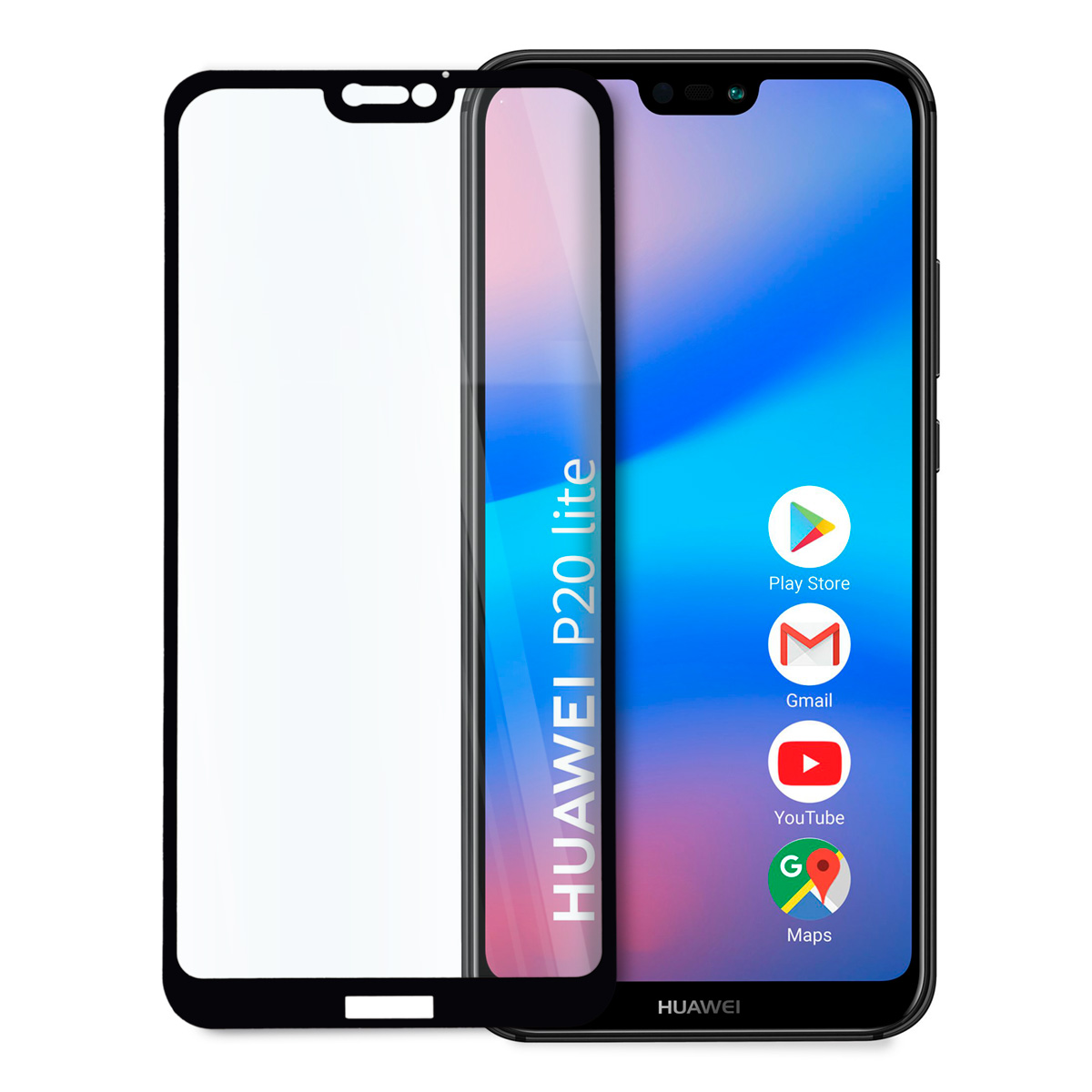 Staklen Protektor 9D Tempered Glass za Huawei P20 Lite - Smartphosis - Cheren - 1 Стъклен Протектор за Huawei P20 Lite - 9D Tempered Glass - Черен - Image 1
