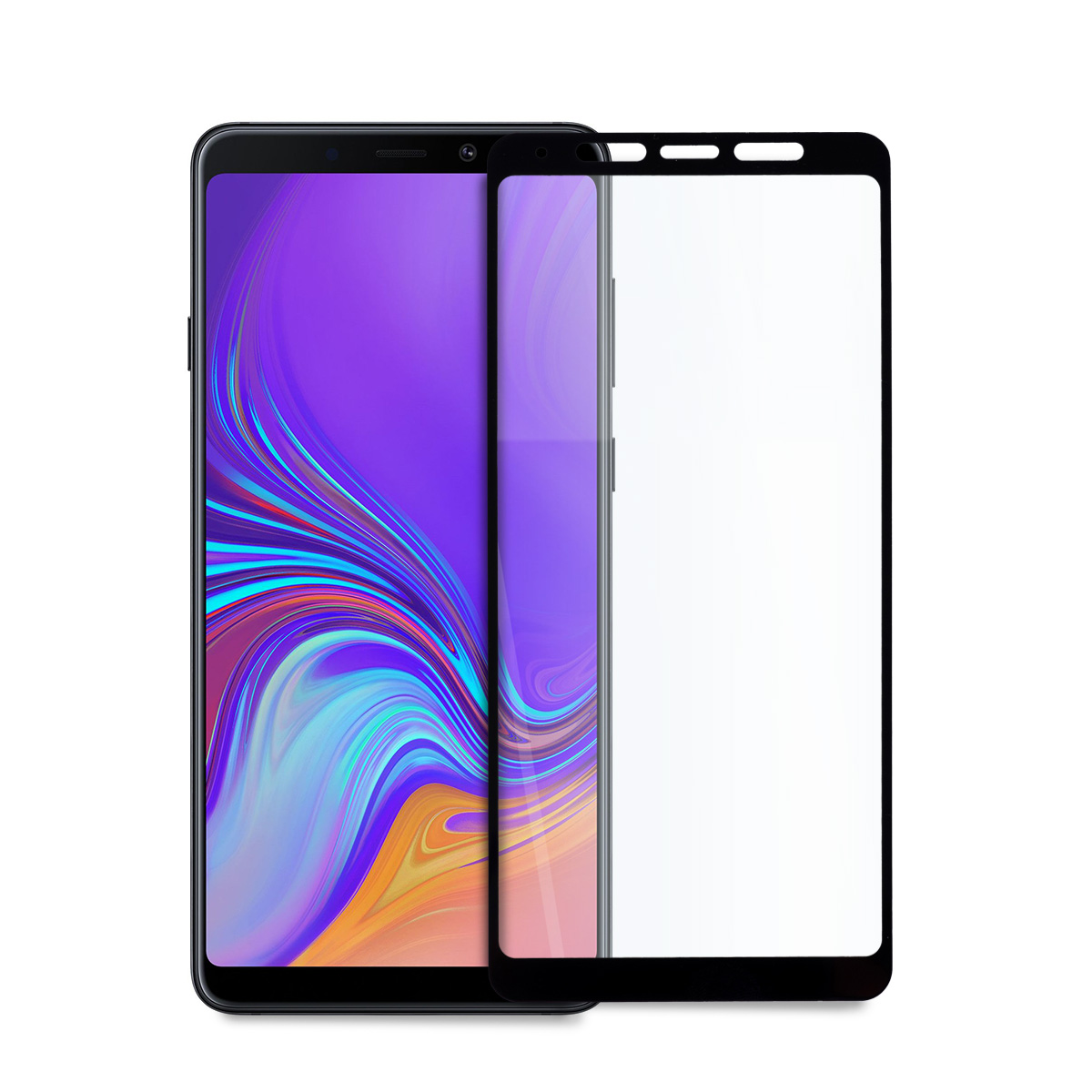 Staklen Protektor 9D Tempered Glass za Samsung Galaxy A9 2018 - Smartphosis - Cheren - 1 Стъклен Протектор за Samsung Galaxy A9 2018 - 9D Tempered Glass - Черен - Image 1
