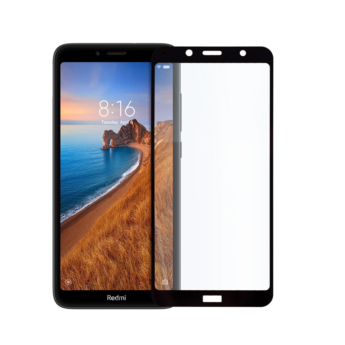 Staklen Protektor 9D Tempered Glass za Xiaomi Redmi 7A - Smartphosis - Cheren - 1 Стъклен Протектор за Xiaomi Redmi 7A - 9D Tempered Glass - Черен - Image 1