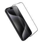 Стъклен Протектор за iPhone 15 Pro Max - 9D Tempered Glass - Черен - Image 4