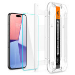 Стъклен Протектор Spigen Glas.tR EZ-FIT (2 бр.) за iPhone 15 Pro Max - Прозрачен - Image 6