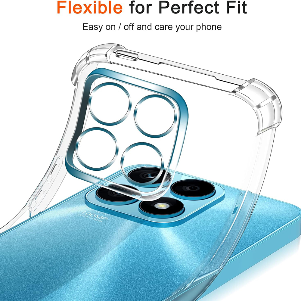 Kalaf za Honor X8a - Techsuit Shockproof Clear Silicone - Smartphosis - Clear - 5 Силиконов Кейс за Honor X8a - Shockproof - Прозрачен - Image 5