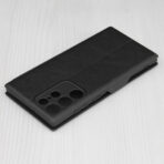 Кожен Калъф за Samsung Galaxy S22 Ultra 5G - Safe Wallet Plus - Черен - Image 3