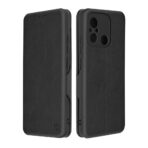 Кожен Калъф за Xiaomi Redmi 12C - Safe Wallet Plus - Черен