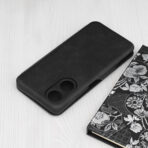 Кожен Калъф за Oppo A58 4G - Safe Wallet Plus - Черен - Image 2