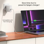 Мрежово Зарядно Устройство Spigen Arcstation Pro (1402) - 2x Type-C - GaN - 140W - Бял - Image 5