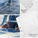 Мрежово Зарядно Устройство Spigen Arcstation Pro (1402) - 2x Type-C - GaN - 140W - Бял - Image 2