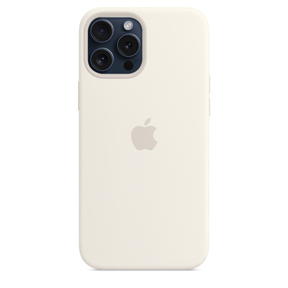 Силиконов Калъф за Apple iPhone 15 Pro - Silicone - Бял