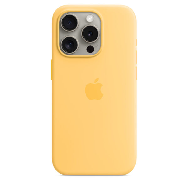 Силиконов Калъф за Apple iPhone 15 Pro - Silicone - Жълт