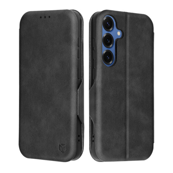 Кожен Калъф за Samsung Galaxy S25 - Safe Wallet Plus - Черен