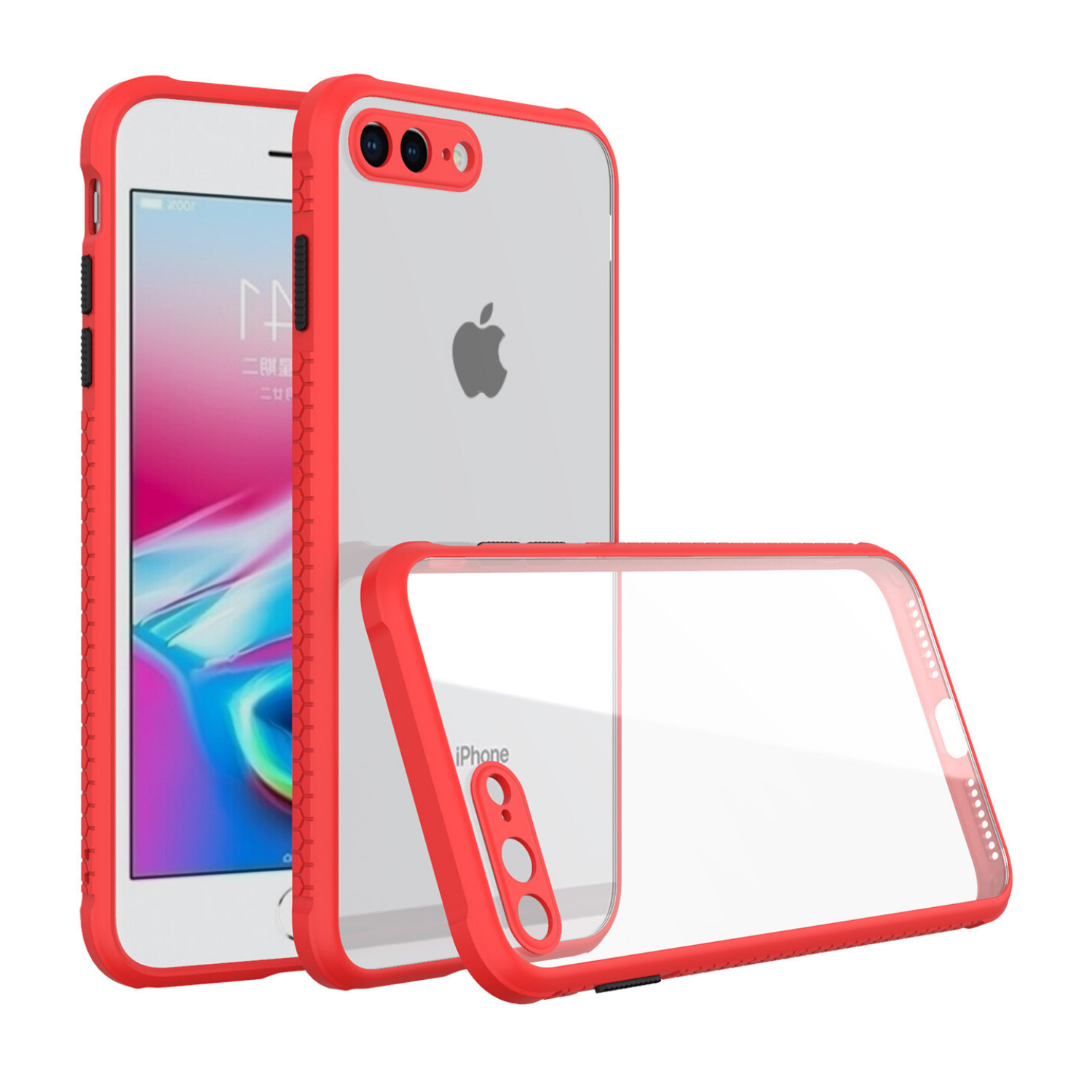 880037 Калъф за iPhone 7 Plus/iPhone 8 Plus - Innova Hybrid Color - Red - Image 1