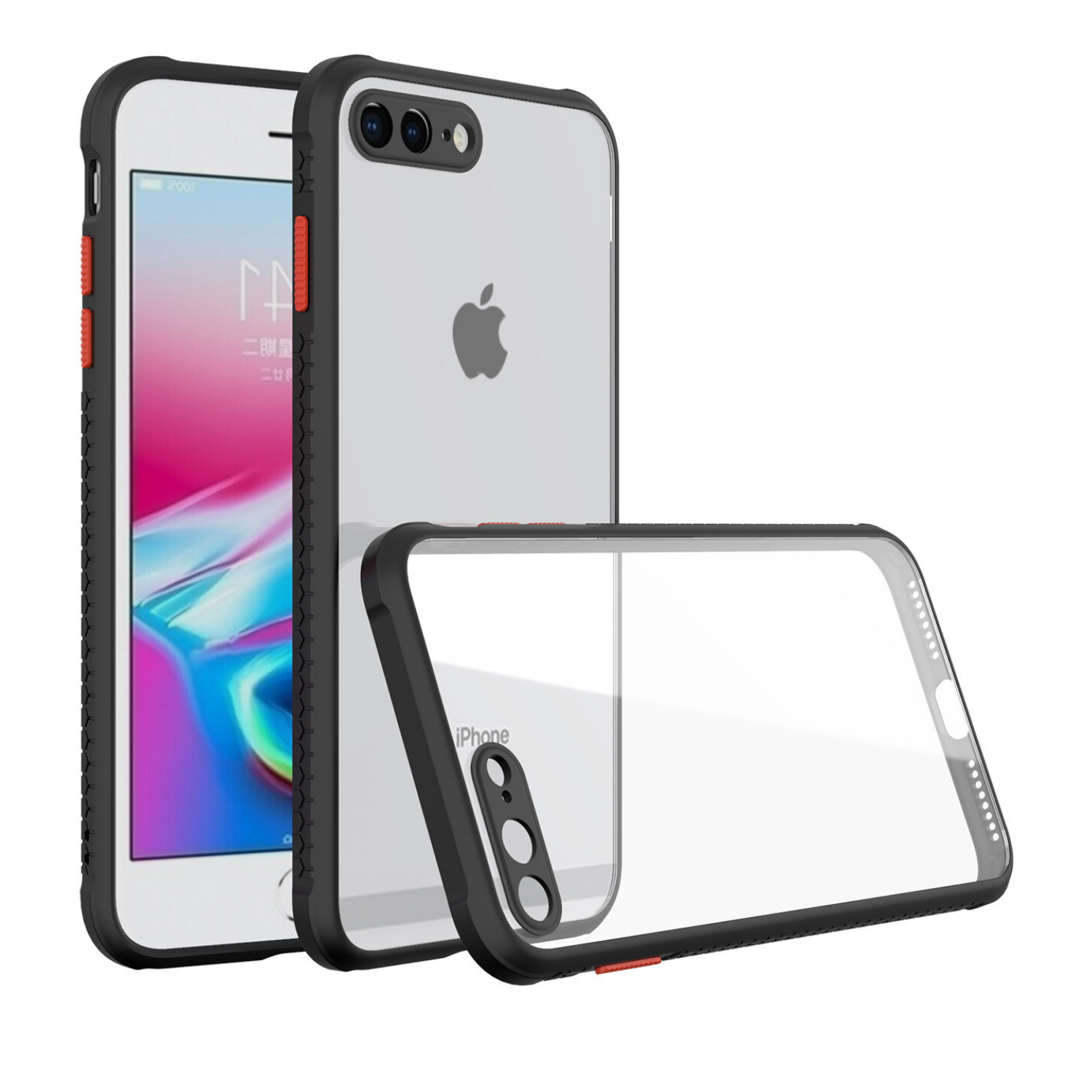 880038 Калъф за iPhone 7 Plus/iPhone 8 Plus - Innova Hybrid Color - Black - Image 1