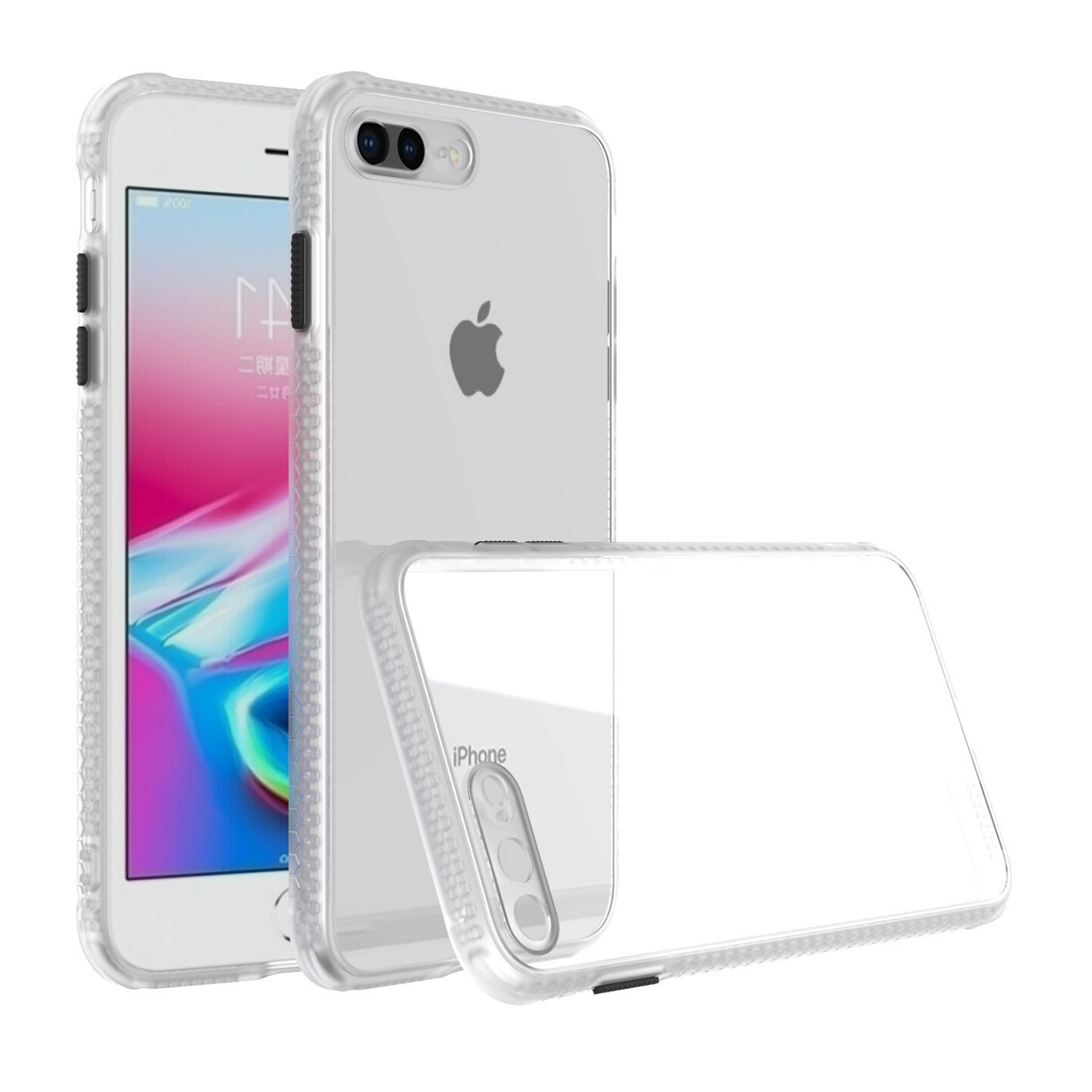 880039 Калъф за iPhone 7 Plus/iPhone 8 Plus - Innova Hybrid Color - White - Image 1