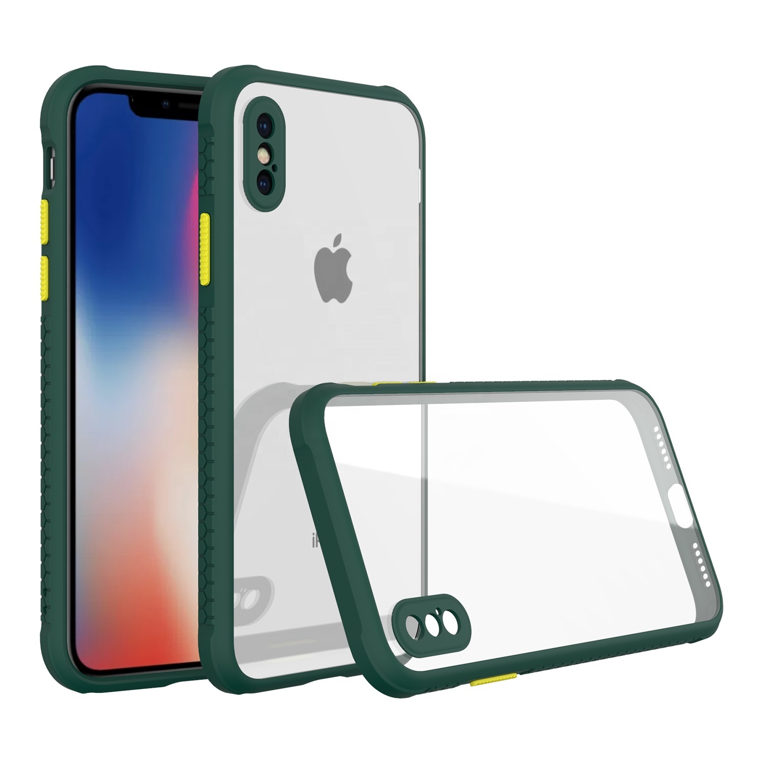 880095 Калъф за iPhone XS Max - Innova Hybrid Color - Dark Green - Image 1