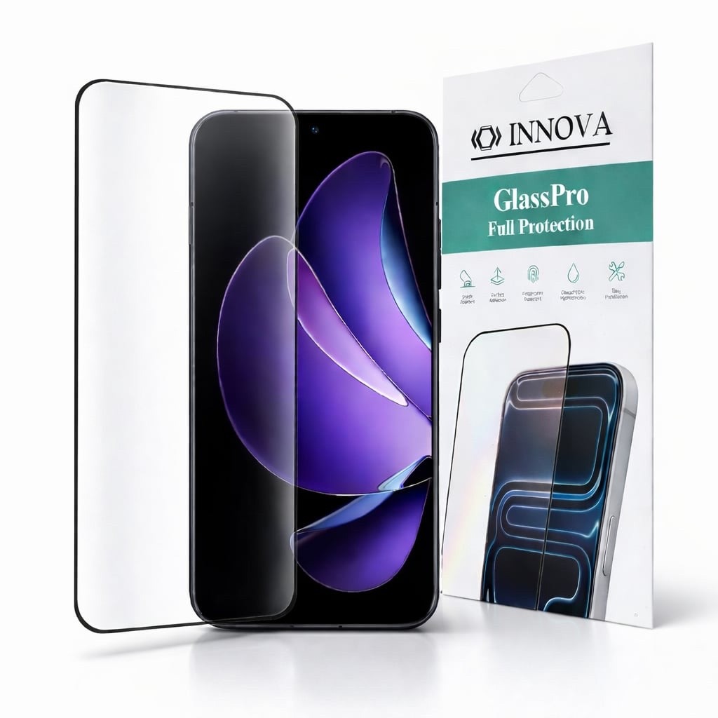 GlassPro 2 Стъклен Протектор за Oppo A54 5G / A74 5G - Innova GlassPro - Черен - Image 1